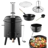 Image de Goulash Cannon - Strattore - 5en1 - 19 litres en Noir - Four-fusée avec poêle à griller - Barbecue Charbon Dutch Oven