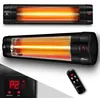 Image de TRESKO Radiateur infrarouge extérieur 2500W Chauffage radiant terrasse murale télecommande 3 niveaux intérieur et