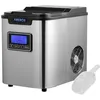 Image de AREBOS Machine à glaçons 2 2L - 12kg/24h 3 tailles de glaçons écran LCD minuterie fonction auto-nettoyage acier inoxydable