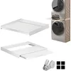 Image de Kit de LWS1 Superposition Universel Cadre avec Tablette Coulissante pour Lave-Linge Sèche-Linge Standard 60 cm Machine à Laver A