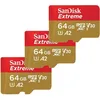 Image de Carte Mémoire microSDXC - SanDisk - Extreme - 64 Go - Vitesse 170 Mo/s - Classe 10 U3 V30