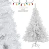 Image de Sapin de Noël 650 branches - 180 cm - Sapin Artificiel de Noël avec Support Métal Blanc