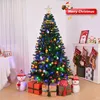 Image de Sapin de Noël Lumineux 180cm avec 350 LED Multicolore à 10 Modes dEclairage 1000 branches vert