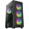 Image de Boîtier Moyen Tour ATX - Aerocool - FALCONV2BK - Frontal Mesh - Verre Trempé - 4 Ventilateurs ARGB 12cm