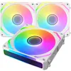 Image de XIGMATEK - Starlink Ultra Arctic (Blanc) - Pack 3 Ventilateurs PC - 3x120mm ARGB - 800-2000 RPM -