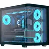 Image de Boîtier tour moyen - AEROCOOL - P500C-G-BK-V1 - Verre trempé intégral - Compatible mATX/mini-ITX/ATX - Ventilateurs ARGB