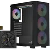Image de Boîtier PC noir - AEROCOOL - B509A Flow - Alimentation incluse - Verre trempé - Acier - Plastique