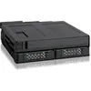 Image de Rack amovible ToughArmor MB602SPO-B - 2x SSD/HDD 2.5  SAS/SATA - 1x ODD Slim - Échange à chaud - Noir