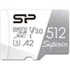 Image de Carte Mémoire + Adaptateur - Silicon Power - Superior microSDXC 512Go - UHS-I U3 V30 4K A2 Haute Vitesse