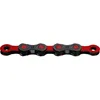 Image de Chaîne vélo 12 vitesses KMC DLC12 noire/rouge 126 maillons waxée - attache rapide