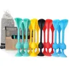 Image de TOSSIT Jeu Fléchettes Ventouse Pétanque Intérieur Extérieur Sol Mur Silicone Puissant Family Pack Rouge Cyan Bleu Jaune