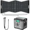 Image de SWAREY Générateur solaire Portable 518Wh avec Panneau Solaire Pliable 200W Kit dalimentation de Secours Voyage/Camping