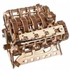 Image de Puzzle 3D Mécanique - Ugears - Moteur V8 - Bois - 776 pièces - Échelle 1:6