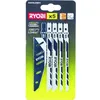 Image de RYOBI - Carte 5 lames scie sauteuse FLUSHCUT bois 10 TPI chantournage 14 TPI inversé 10 TPI - RAK05JSBFC