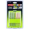 Image de RYOBI - Coffret 10 lames baïonnettes scie sauteuse bois - plastique (6 / 10 / 14 TPI) et bimétal - RAK10JSB