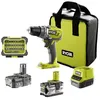 Image de Perceuse visseuse RYOBI One+ 18V - 1 batterie 4.0 Ah - 1 batterie 1.5 Ah - 1 chargeur - 1 coffret accessoires- R18DD3-2415BSA31