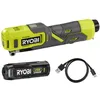 Image de RYOBI Gonfleur 4V USB Lithium pneus vélo ballons - batterie 2Ah + chargeur - RI4-120G