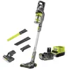 Image de Aspirateur balai 18V RYOBI - 30AW - 600mL - Batterie 40Ah et chargeur - Avec accessoires - RSVS18-1C40G