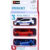 Image de Lot de 3 voitures dintervention Police Gendarmerie - BBURAGO - 1/43ème - Métal - Mixte
