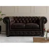 Image de Canapé chesterfield 2 places BRENTON 100% cuir de