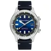 Image de Montre Homme Spinnaker BRADNER Automatique Cadran bleu Bracelet cuir noir 42 mm Bleu