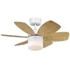 Image de Lampe - Westinghouse Lighting - Flora Royale - 76 cm - 6 pales en érable - Verre dépoli blanc/clair