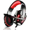 Image de Casque Gamer PS4 MONDPALAST G9000 Gaming Audio Stéréo Basse avec LED Lampe Anti-Bruit Rouge