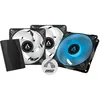 Image de ARCTIC P12 PWM PST RGB - Ventilateur boîtier 120mm contrôle PWM et câble PST RGB pack de 3 avec télécommande