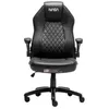 Image de Silla gaming ergonómica respaldo alto cuero sintético negro base metálica y ajuste manual