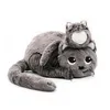 Image de Peluche chat Miaou maman et son bébé gris
