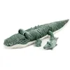 Image de Peluche crocodile Croketou maman et son bébé vert