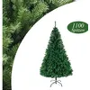 Image de Sapin de Noël Artificiel 210CM en PVC avec 1100 Branches Support Métallique