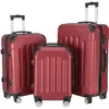 Image de Set de 3 Valises Rigides Légeres à 4 roulettes 55cm+ 65cm + 75cm Rouge
