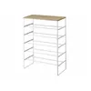 Image de Yamazaki Home Étagère à Chaussures de 5 Niveaux de Chaussures Porte-Chaussures blanc 660 x 870 x 250 cm