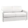 Image de Canapé 2 places convertible express en simili blanc - Couchage 120 cm - Matelas 18 cm CALIFE