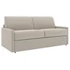 Image de Canapé 2 places convertible express en tissu beige - Couchage 120 cm - Matelas 22 cm avec mémoire de forme CALIFE