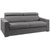 Image de Canapé 4 places convertible express en tissu VIZIR - Gris - Couchage 160 cm