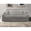 Image de Canapé 3 places convertible express en simili - Gris - Couchage à lattes larges 140 cm - Matelas 14 cm EMIR