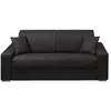 Image de Canapé 3 places convertible express en tissu - Anthracite - Couchage à lattes larges 140 cm - Matelas 14 cm EMIR