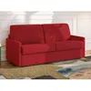 Image de Canapé 3 places convertible express en tissu rouge - Couchage à lattes larges 140 cm - Matelas 14 cm CALIFE