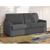 Image de Canapé 3 places convertible express en tissu gris - Couchage à lattes larges 140 cm - Matelas 14 cm CALIFE