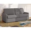 Image de Canapé 3 places convertible express en tissu gris clair - Couchage à lattes larges 140 cm - Matelas 14 cm CALIFE