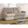 Image de Canapé 3 places convertible express en tissu beige - Couchage à lattes larges 140 cm - Matelas 18 cm CALIFE