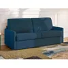 Image de Canapé 3 places convertible express en tissu bleu foncé - Couchage à lattes larges 140 cm - Matelas 18 cm CALIFE