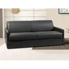 Image de Canapé 4 places convertible express en simili noir - Couchage à lattes larges 160 cm - Matelas 18 cm CALIFE