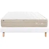 Image de LUXURY LITERIE - Ensemble matelas + sommier - SUBLIME - 140 x 190 cm - Tapissier - Ferme - Face été/hiver