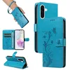 Image de Housse Portefeuille pour Samsung Galaxy A56 6.7 Coque Étui Magnétique en Cuir PU avec Fentes Cartes (Arbre à fleurs bleu) XHS