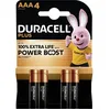 Image de Duracell Plus Power Boost Pile LR3 (AAA) alcaline(s) 1.5 V 4 pc(s)