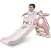 Image de Toboggan 2 en 1 - Multifonction - Pliable - Intérieur/Extérieur - Pour enfants de 1 à 6 ans - Rose