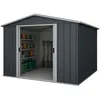 Image de Abri de jardin métal anthracite Yardmaster 1103 m² + kit dancrage